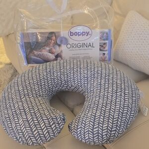 Boppy Original Pillow with Navy and White Design